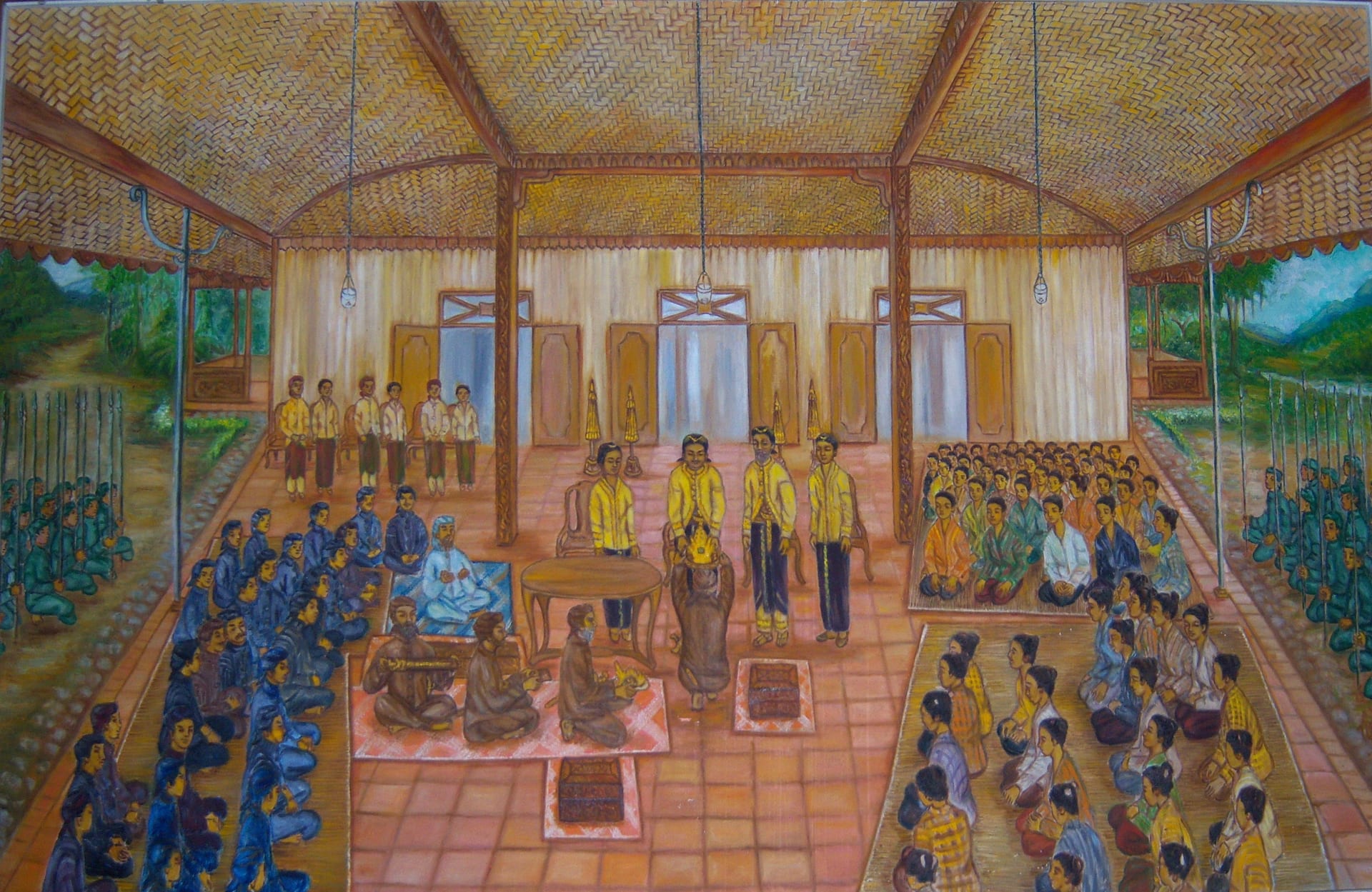 Gambar Lukisan Penobatan Prabu Geusan Ulun 1578 Dan Penyerahan Mahkota Binokasih - Benda Pusaka Sumedang